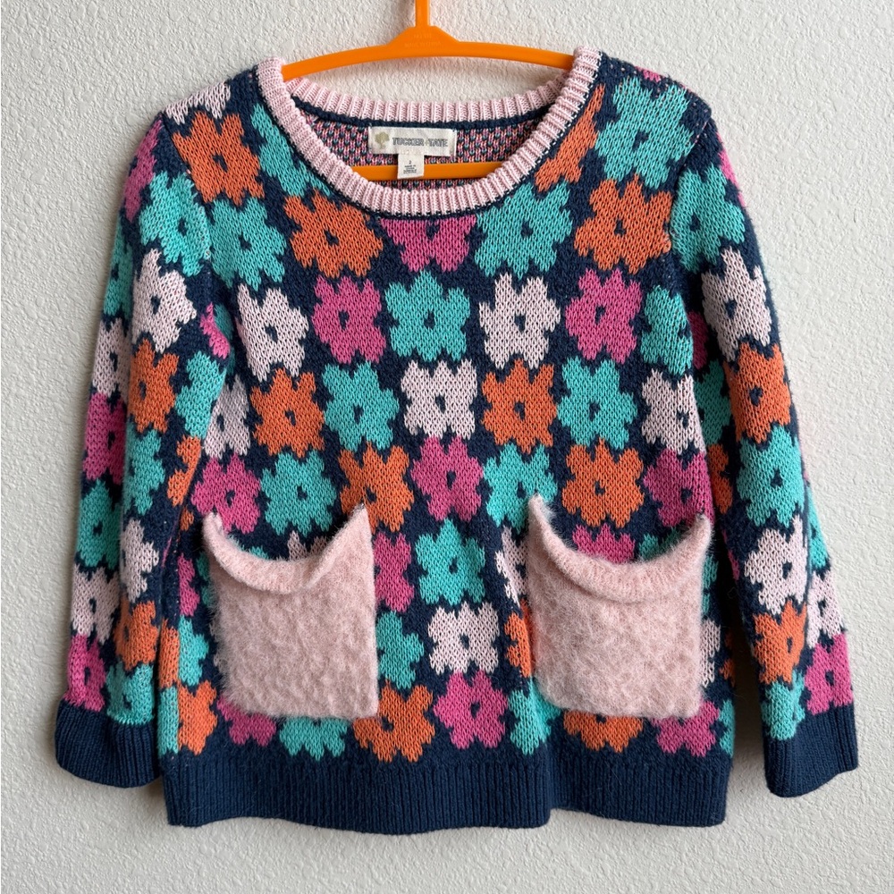 Tucker + Tate Multicolor Floral Knit Sweater